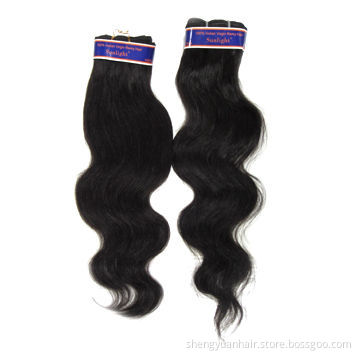 Virgin Indian Human Hair Extension with AAAA Grade, Natural Color